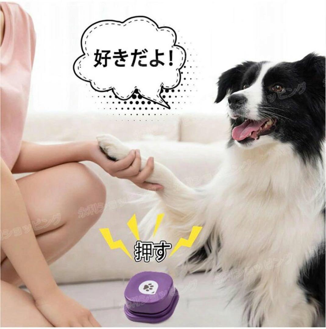 MewooFun 4色セット ペット用おもちゃ 犬用ボタン バウリンガル風