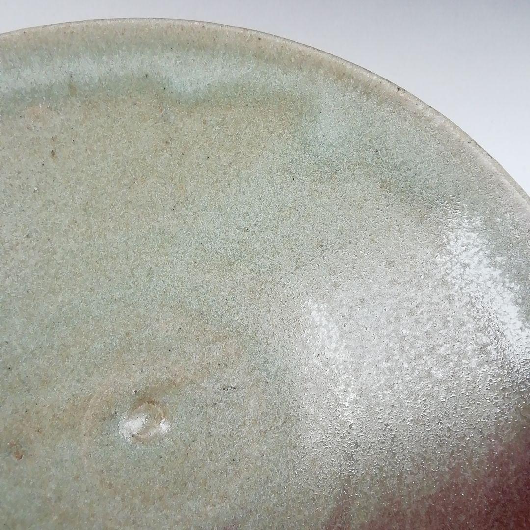 Ｔ７０　茶碗　『辰砂打　青瓷平茶碗』『椿窯　荒尾寛』　共箱　抹茶碗　茶道具