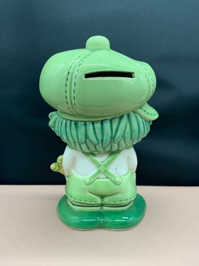 内藤ルネ　JON グリーン　貯金箱　陶器