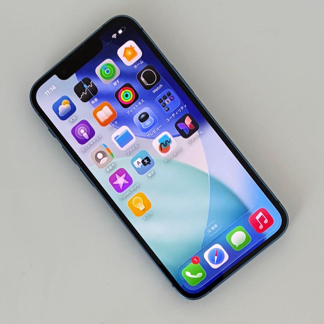 M61【電池新品　100％表示】 iPhone 13mini　128GB　ブルー