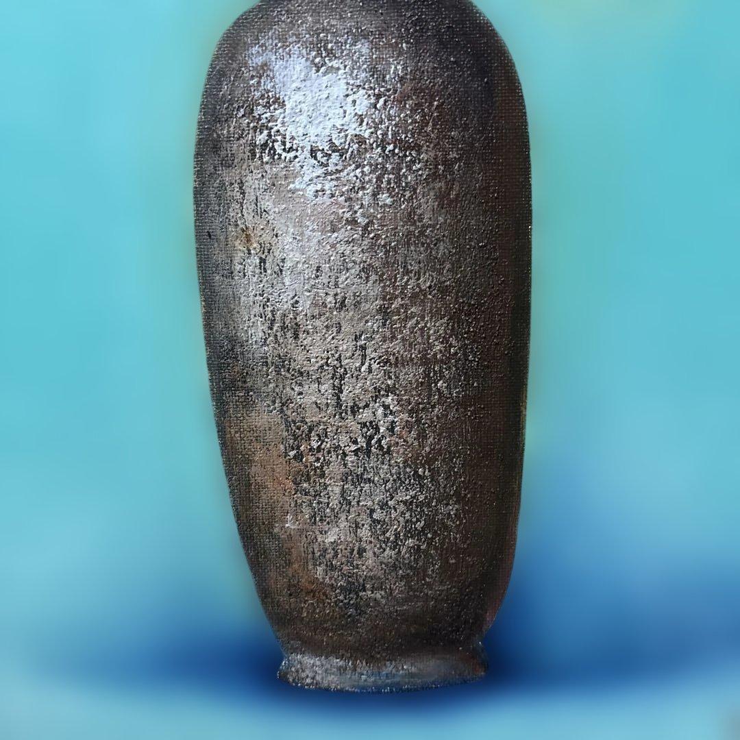 土屋茂　油絵　花　花瓶　美品