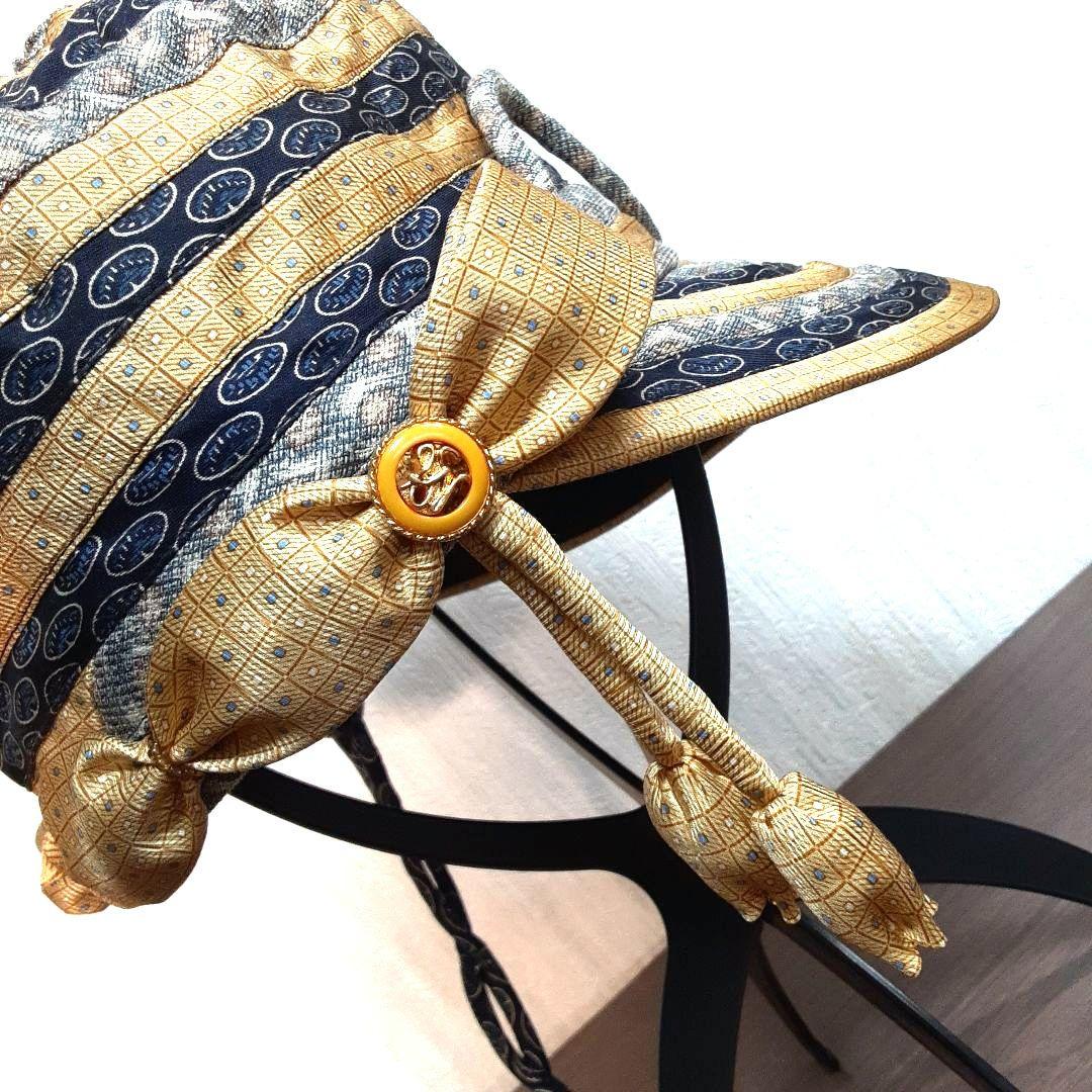 ハンドメイド、ネクタイリメイク帽子