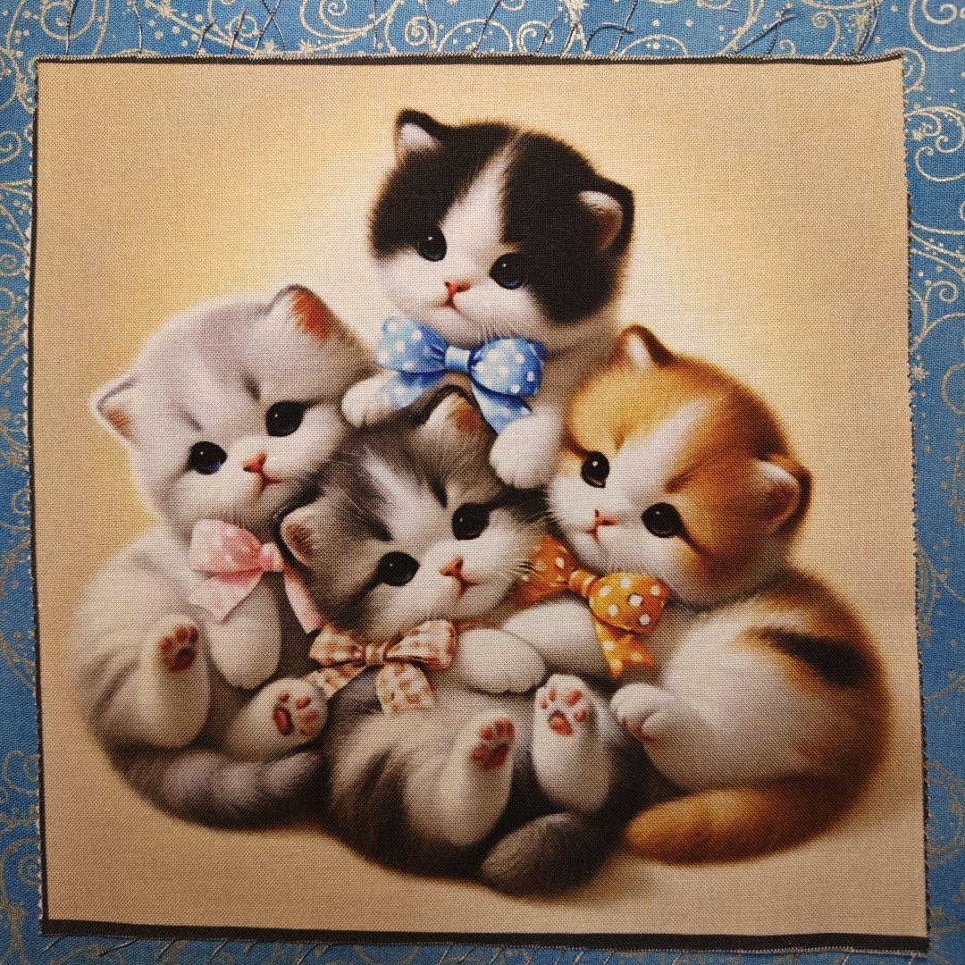 ご確認用　チロスケ✨️　ねこちゃん柄　ハンカチ　ハンドメイド12/15
