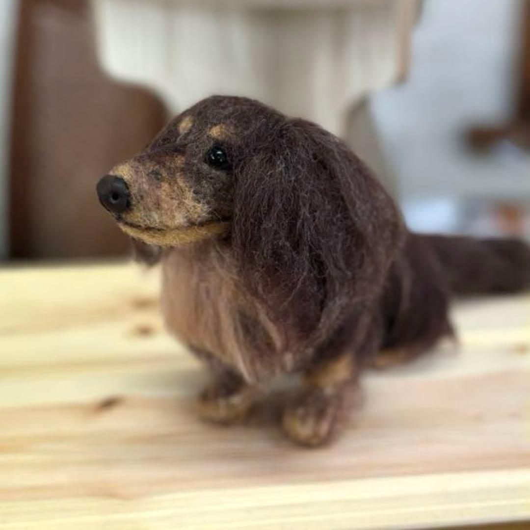 羊毛フェルト犬 ダックスちゃん❣️