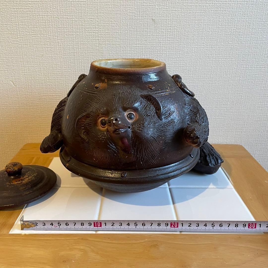 【古道具】✴︎たぬきの分福茶釜✴︎置物✴︎和の雰囲気◎
