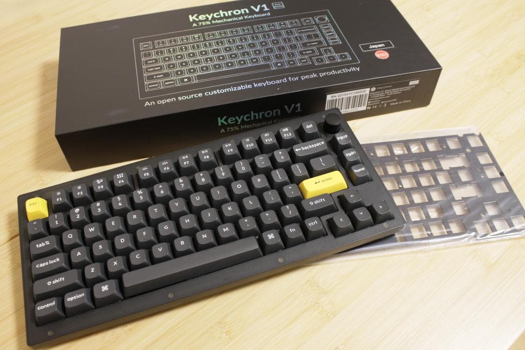 【Keychron】V1 Knob フロストブラック US ANSI 配列