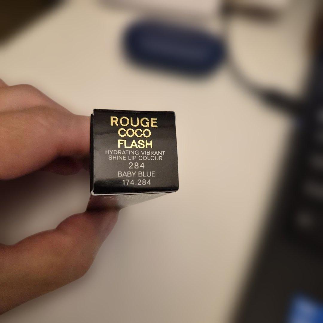 CHANEL ROUGE COCO FLASH 口紅　ベイビーブルー