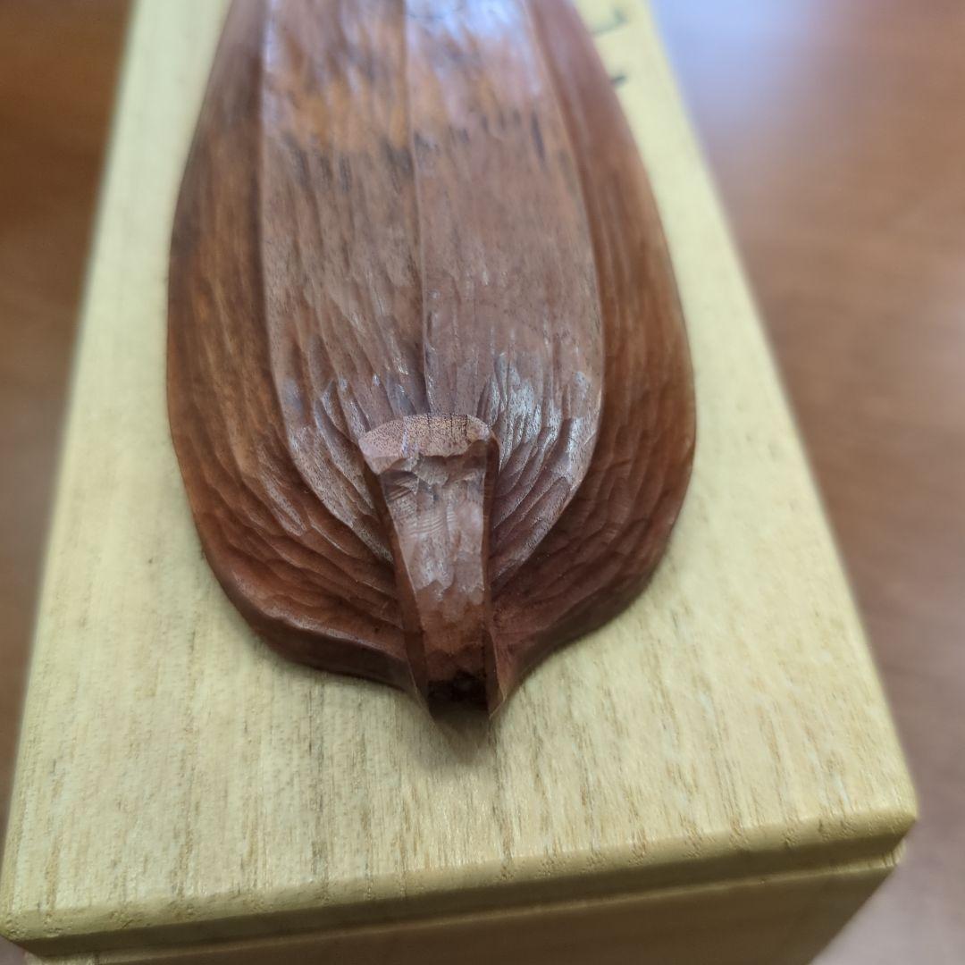 茶合　華山　桑生地　笹の葉　茶道具　煎茶　木製　木彫　木箱