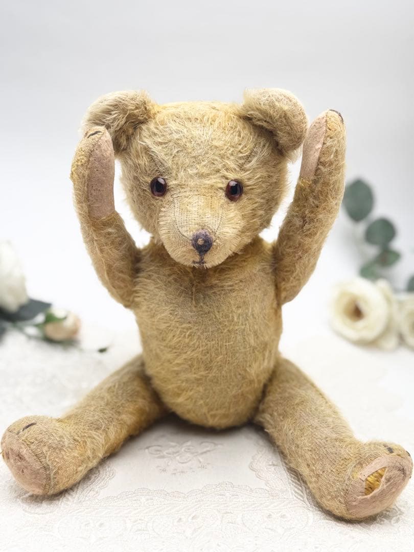 こ*む様 1930’s〜1950’sアンティークベア 36cm■ドイツ/独逸ビン