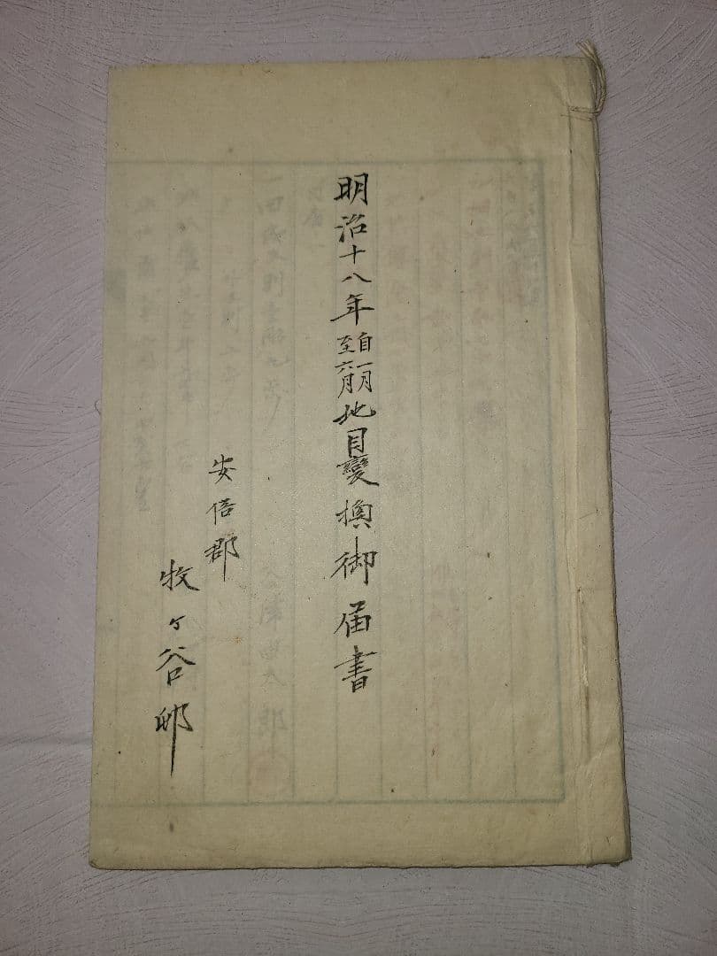 明治時代 古文書 駿河の国 安倍郡 牧ヶ谷村 開墾 動向 歴史 資料 静岡県葵区