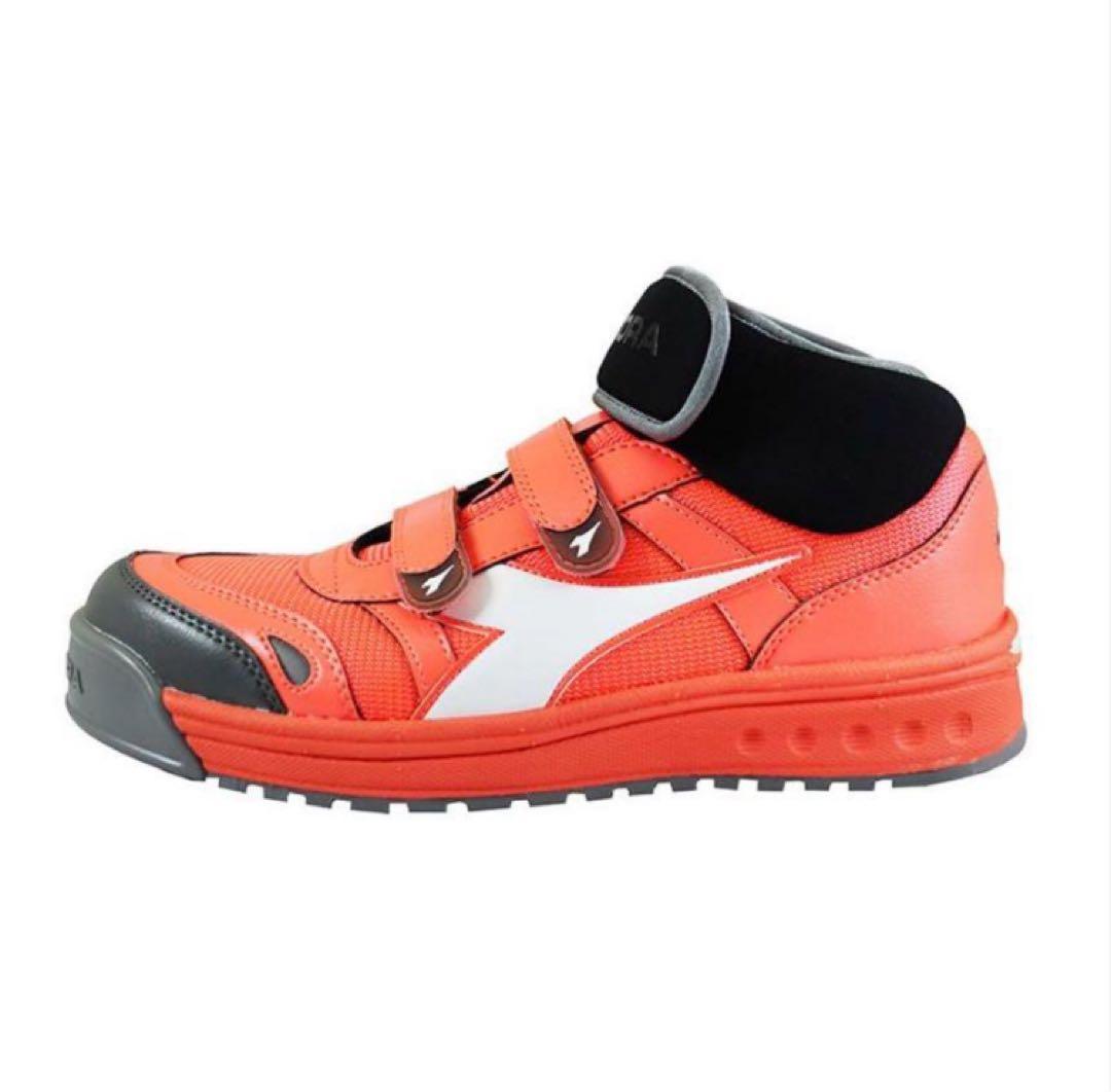 DIADORA オレンジ ハイカット安全靴　26.5cm
