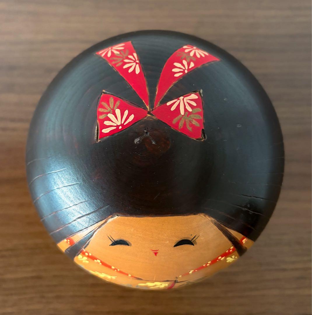 岸 貞男 Sadao 創作 こけし kokeshi doll レトロ 可愛い