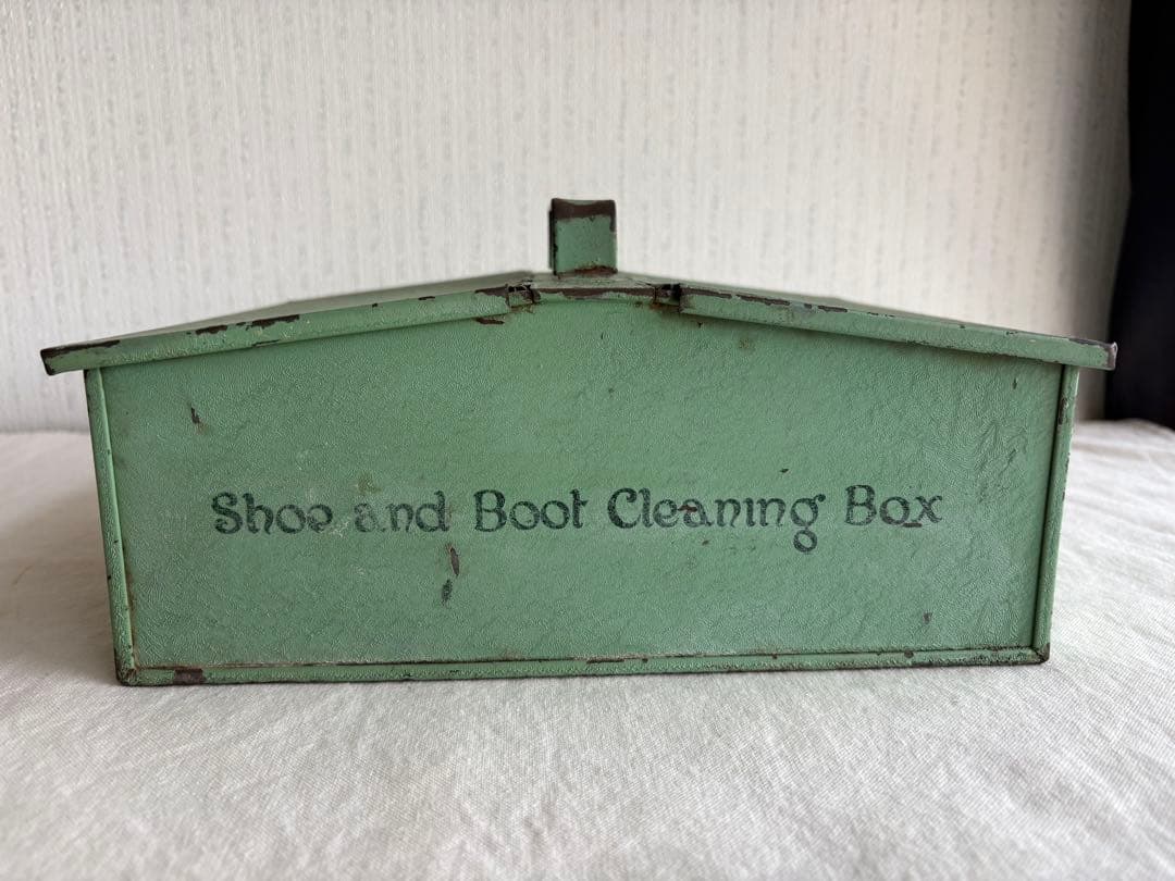 アンティーク　Shoe & Boot Cleaning Box グリーン