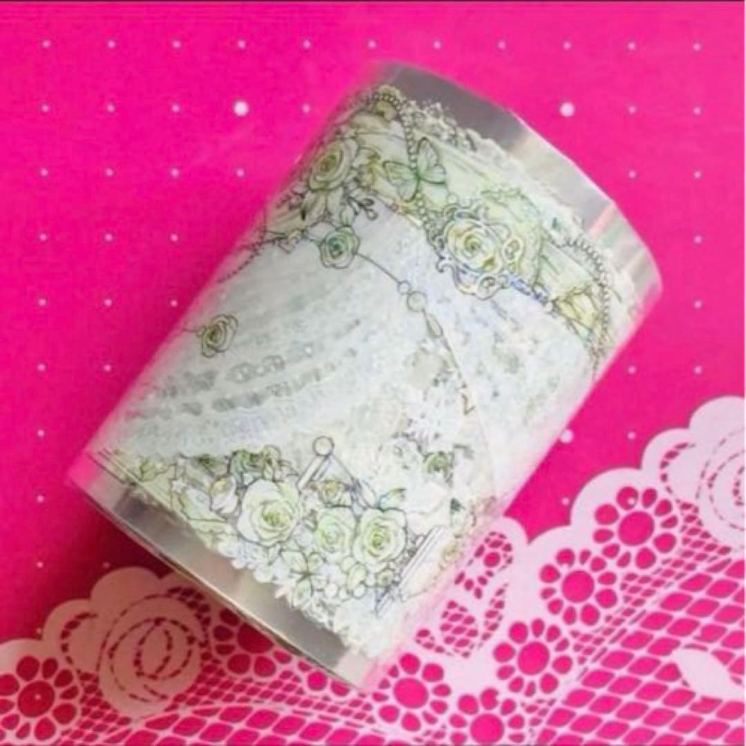 ♡SALE♡贝壳光 6.5cm×10m 庭幔 绿 海外マスキングテープ カーテン