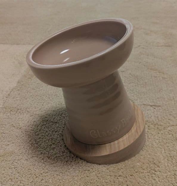 Classy Bowl 犬猫用フードボール 人気のグレイッシュピンク美品