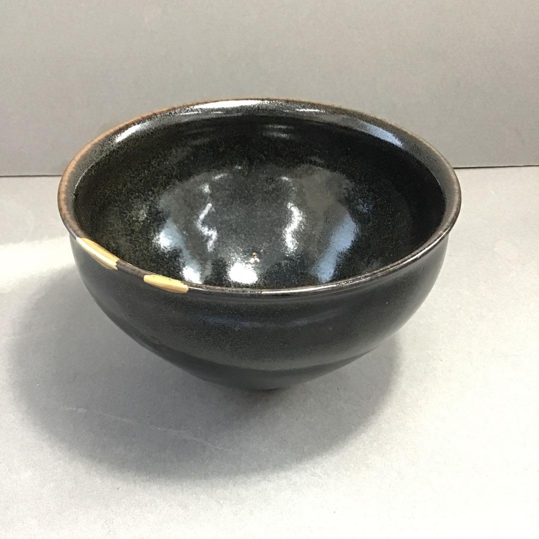 茶道具 茶碗 天目茶碗 碁筒底 黒茶碗 共箱 N230C