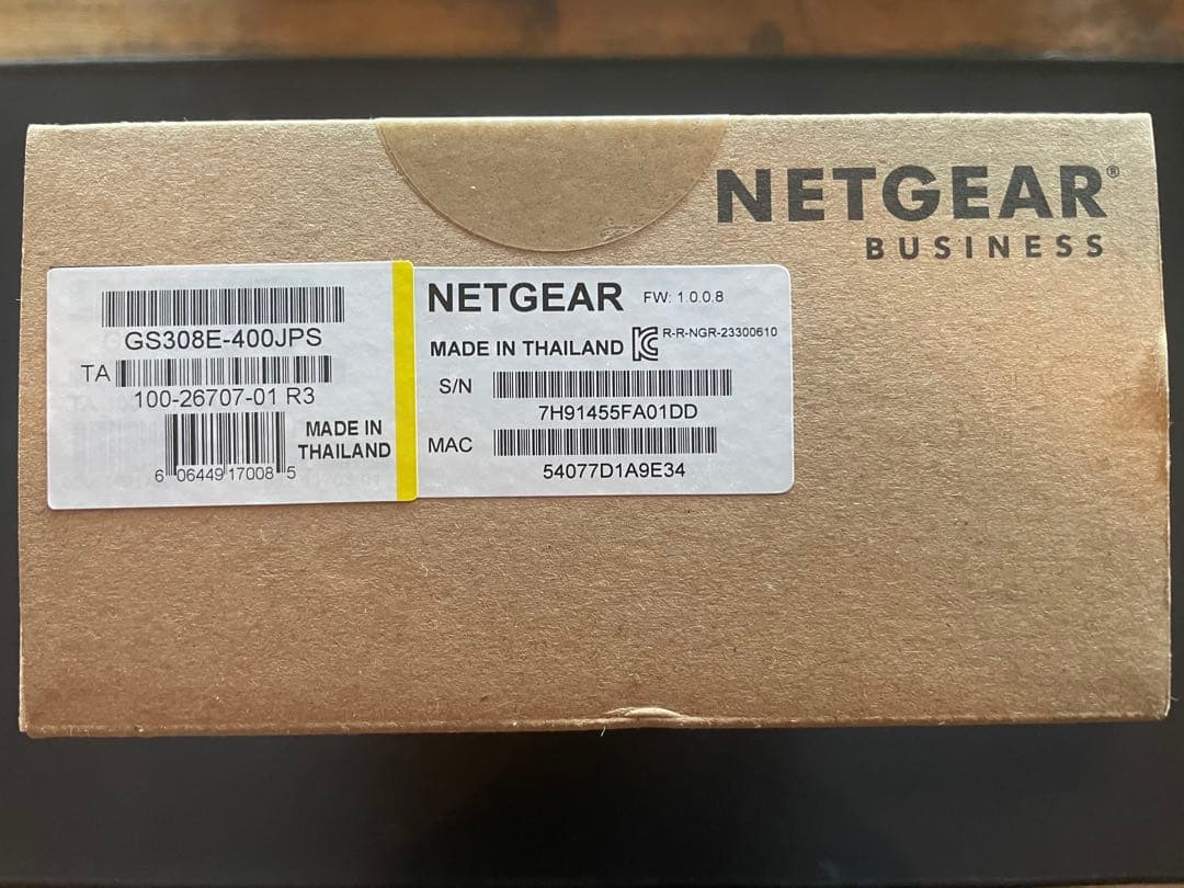NETGEAR スィッチングハブ8ポート静音ファンGS308E-400JPS