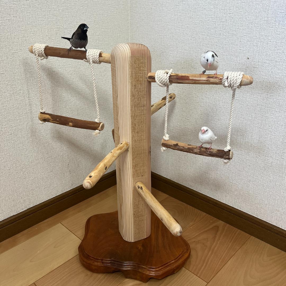 【中型鳥用】ブランコ♫バードアスレチック