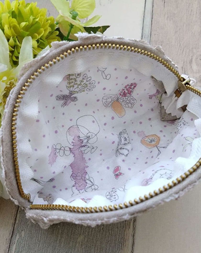 【ミナペルホネン】ハンドメイド　ポーチ　カーニバル　フォレストタイル　小物入れ