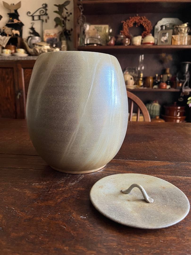 備前焼　山麓窯　水指　 蓋付き　茶道具