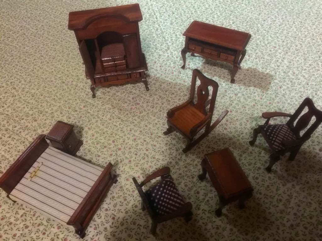 Doll house ミニチュア家具 カントリー 家具 一式 【used】