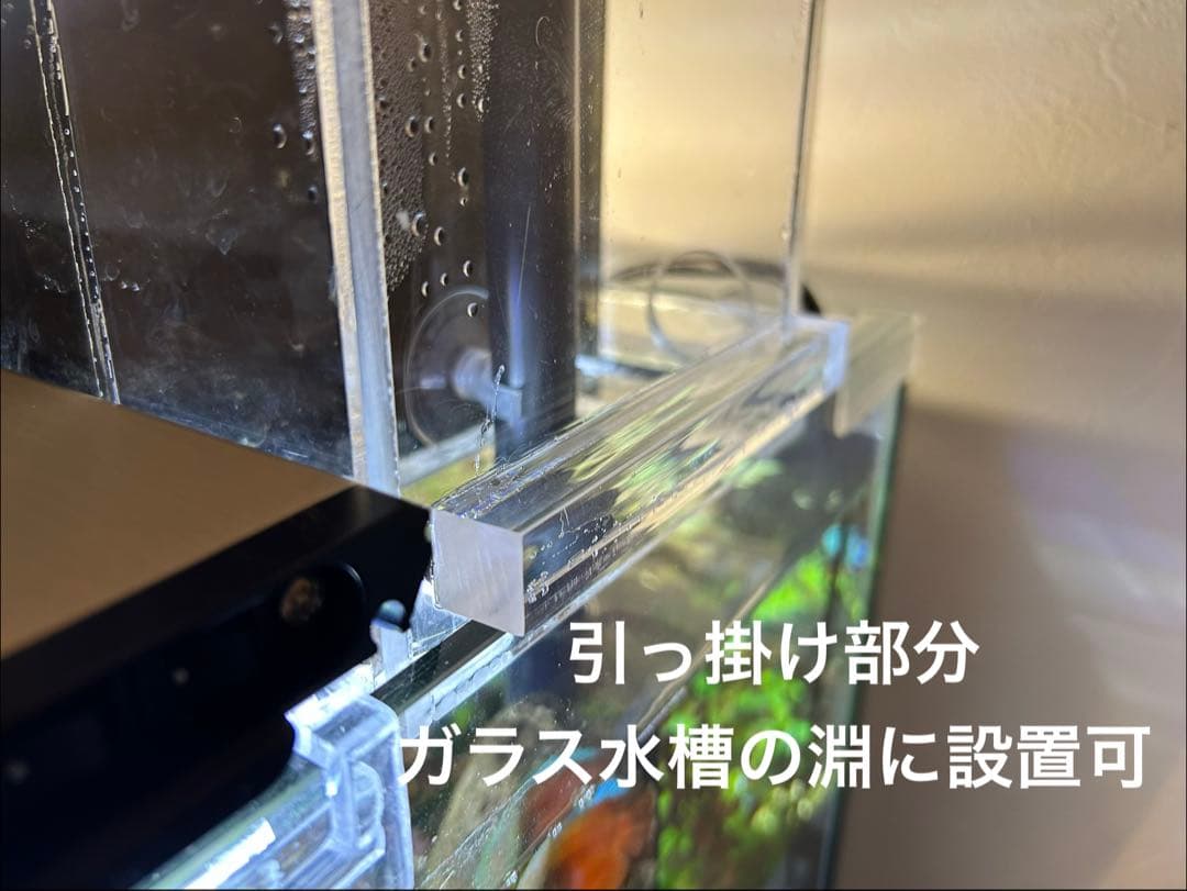 【訳あり】45㎝ガラス水槽用　上部濾過アクアポニックス仕様