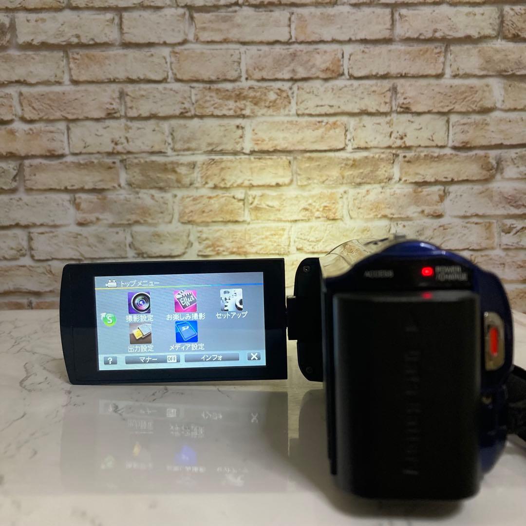 JVC GZ-E565-A 通電、操作は確認済み バッテリー、充電器付き