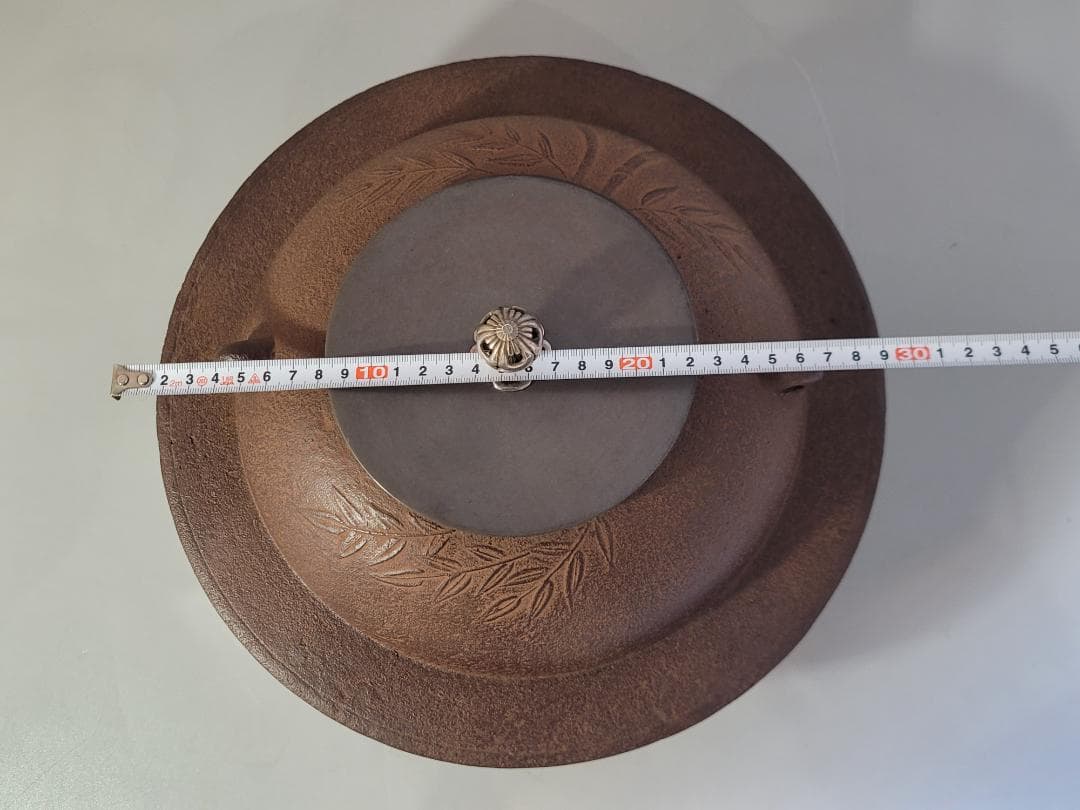 茶道具 透木竹紋釜 共箱 美品 透木付 DT562