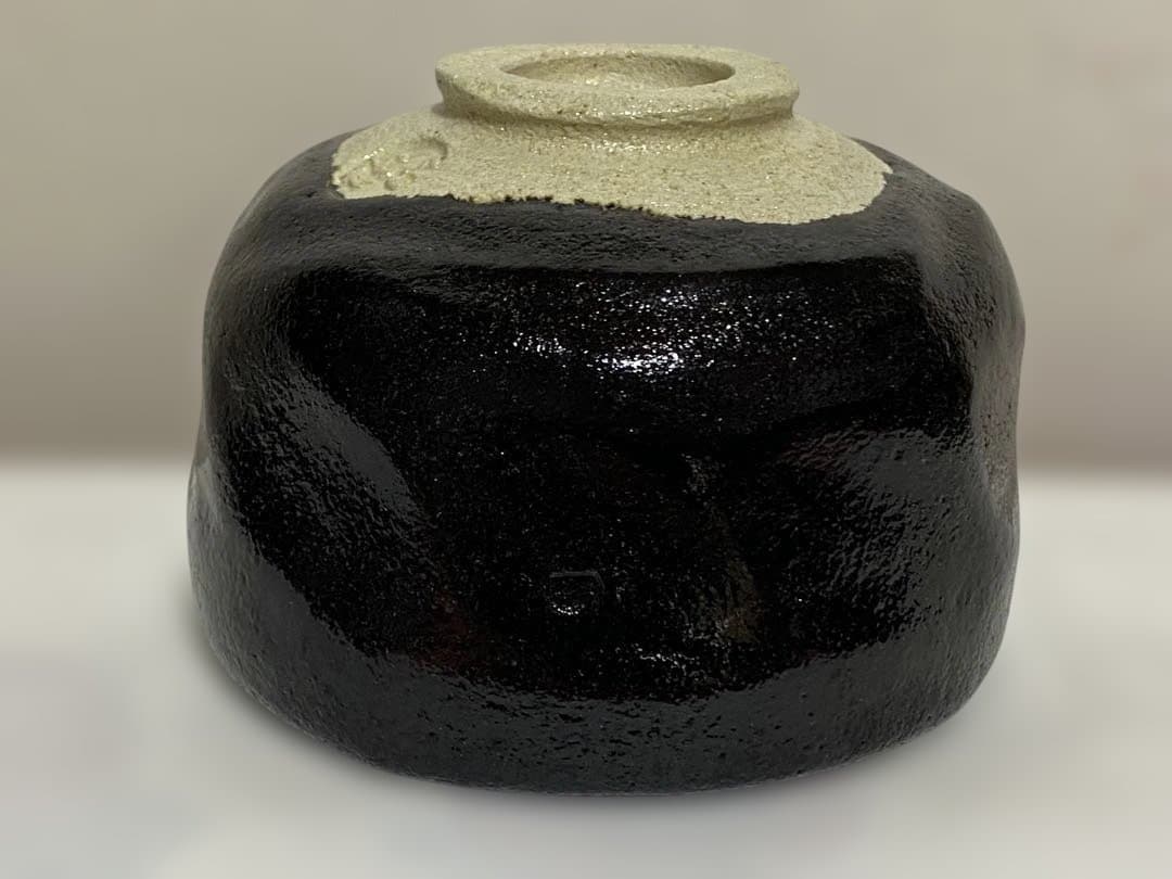 ♦️茶道具 黒楽抹茶碗 松楽印 作家物 未使用と思われます 美術工芸品 骨董品