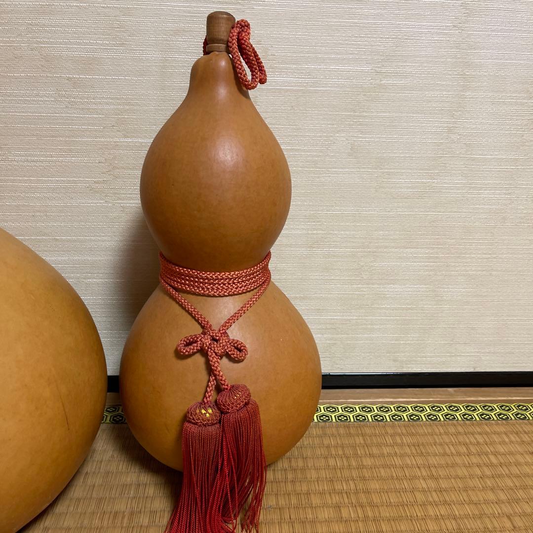 ひょうたん　置物　大小2個セット