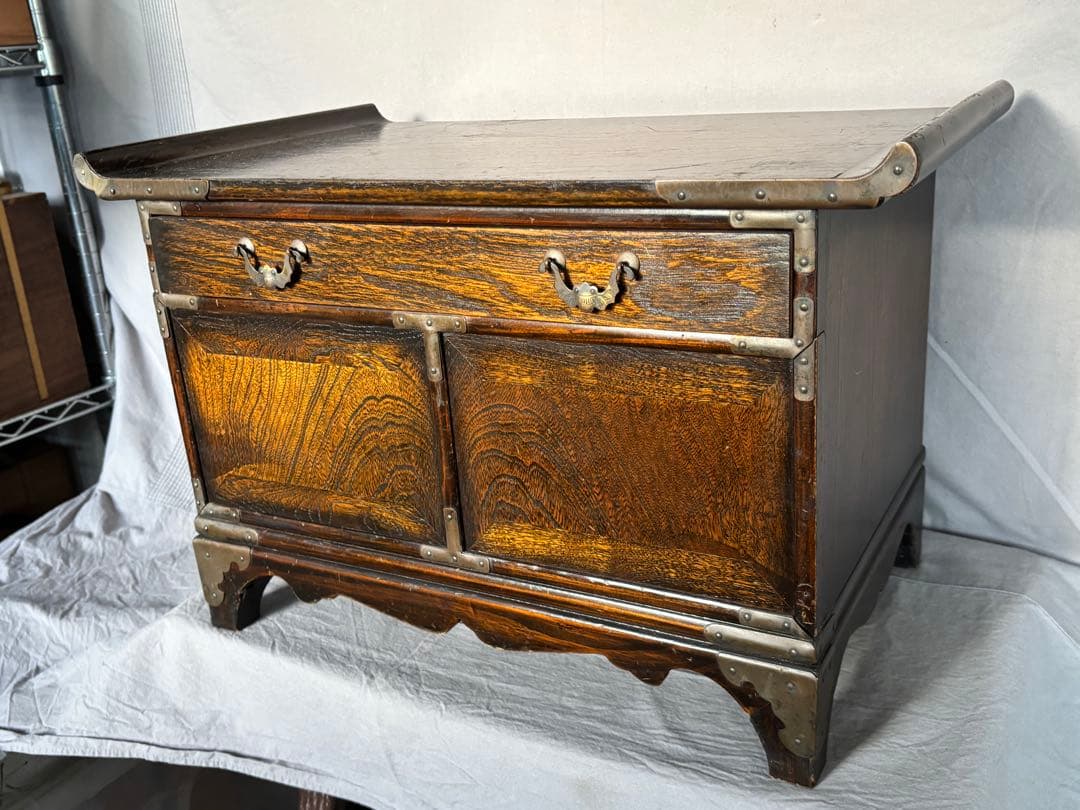 李朝家具 引戸 バンダジ 珍品 57cm