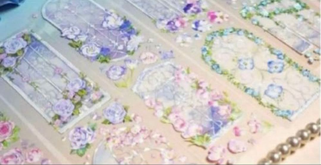 ♡SALE♡ 贝壳光 6cm×10m 晨暮花窗 海外マスキングテープ　窓