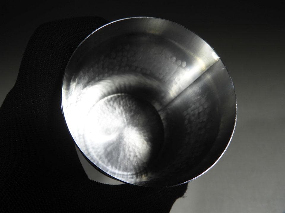 ●新品同等 玉川堂 茶筒 定番 鋲打 紫金色 鎚起銅器 茶道具 美品 黄布 共箱