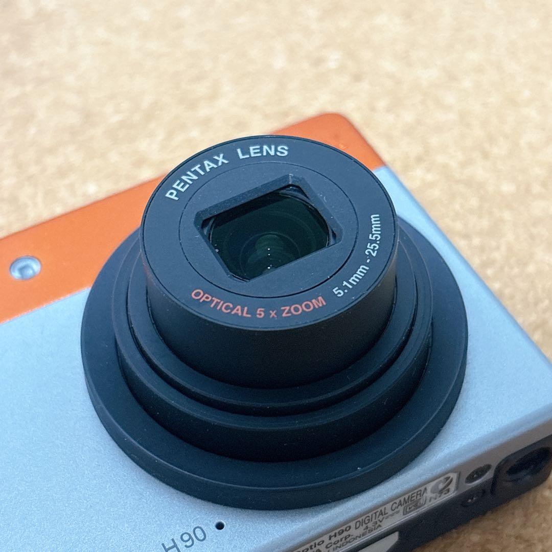 美品 PENTAX Optio H90 オレンジ シルバー　可愛すぎるコンデジ