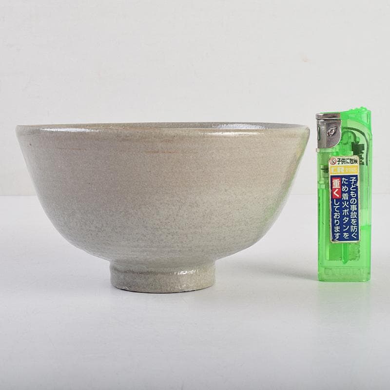 茶道具　萬古焼　春来居窯　多気檗山作　淡々斎篆刻　三島手茶碗　共箱　VR9112