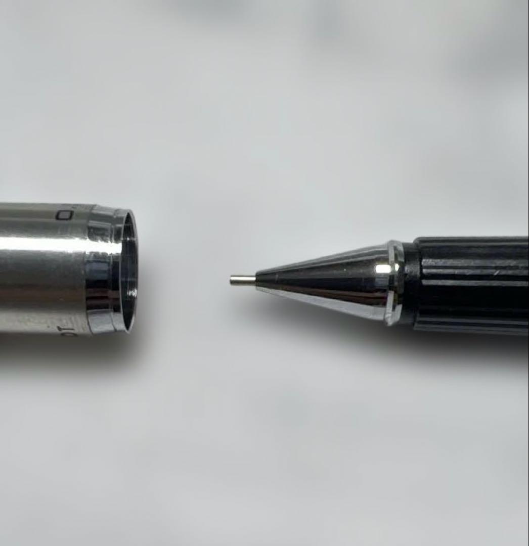 廃番、希少‼️PILOT キャップ式高級シャープペンシル 黒／ステンレスシルバー