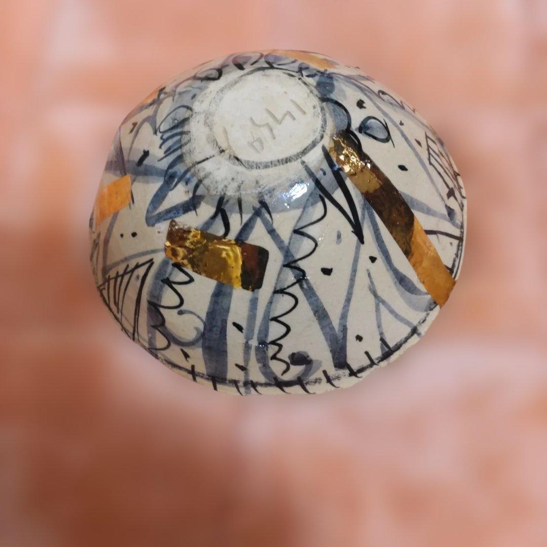 金箔装飾の陶器ボウル
