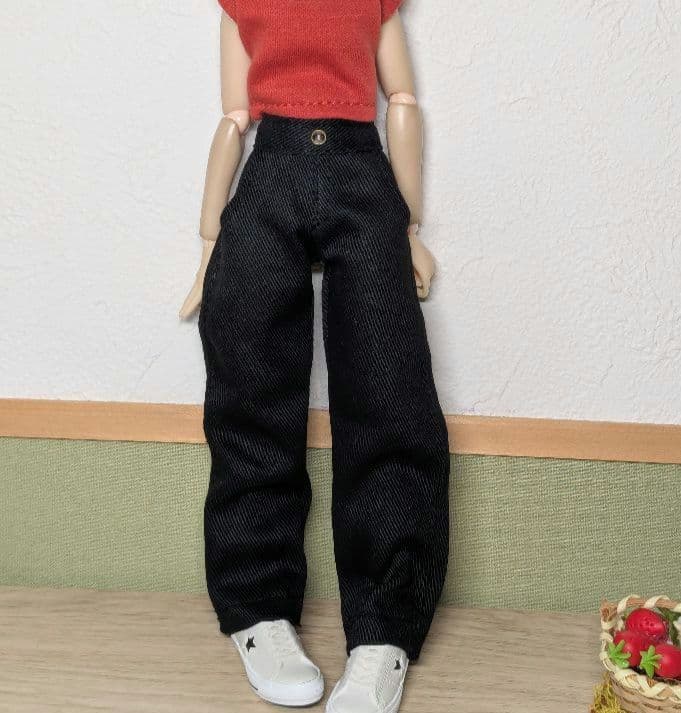 22㌢ドールサイズ服 【選ぶマイコーデ：H630-2パンツ（ブラック）】