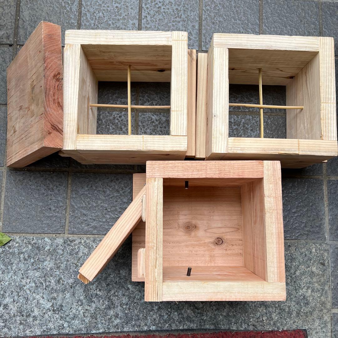日本ミツバチ重箱式巣箱 継箱3段　　　Ｅ1
