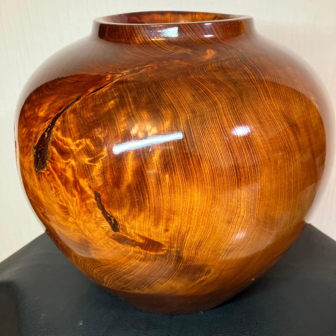 美品　希少材　屋久杉　屋久杉壺　屋久杉工芸品　世界遺産　年代物