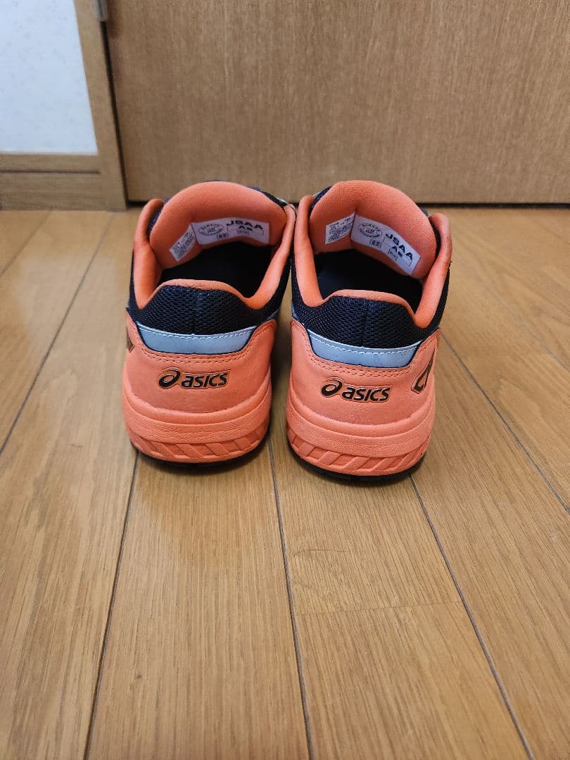 ASICSウィンジョブ 安全靴 BOA黒/オレンジ/ファントムシルバー