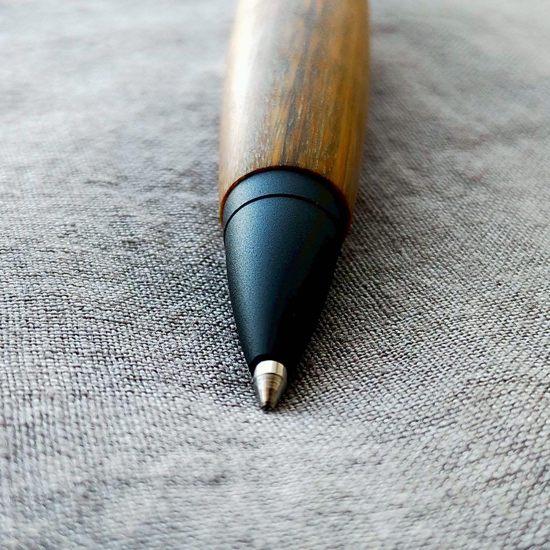 ハンドメイド　木軸ボールペン　パロサント　0.5mm　天然木　ブラック