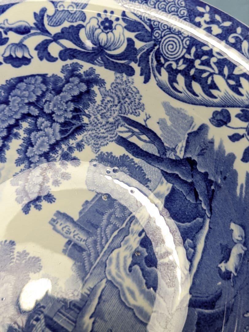 イギリス アンティーク スポード Spode ブルーイタリアン サラダボウル