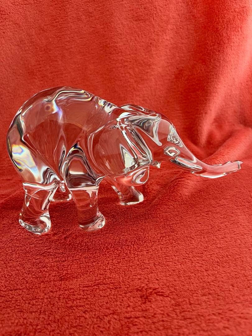 ❤️彫刻家作品❤️BACCARAT LOET エレファント親子　象　動物フィギュリン