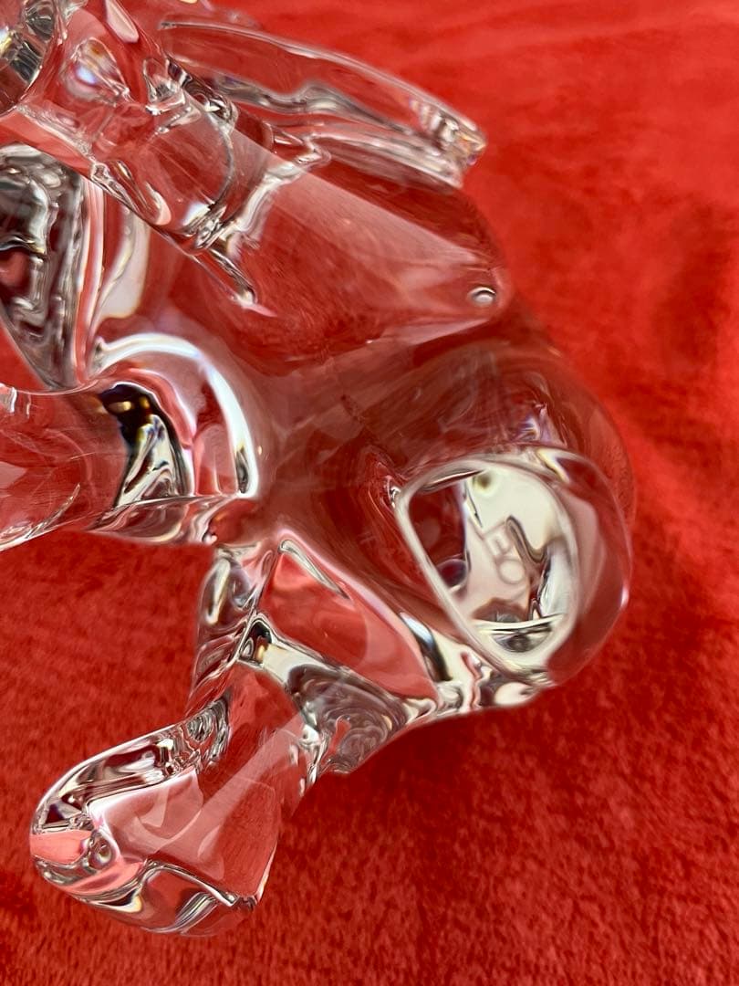 ❤️彫刻家作品❤️BACCARAT LOET エレファント親子　象　動物フィギュリン