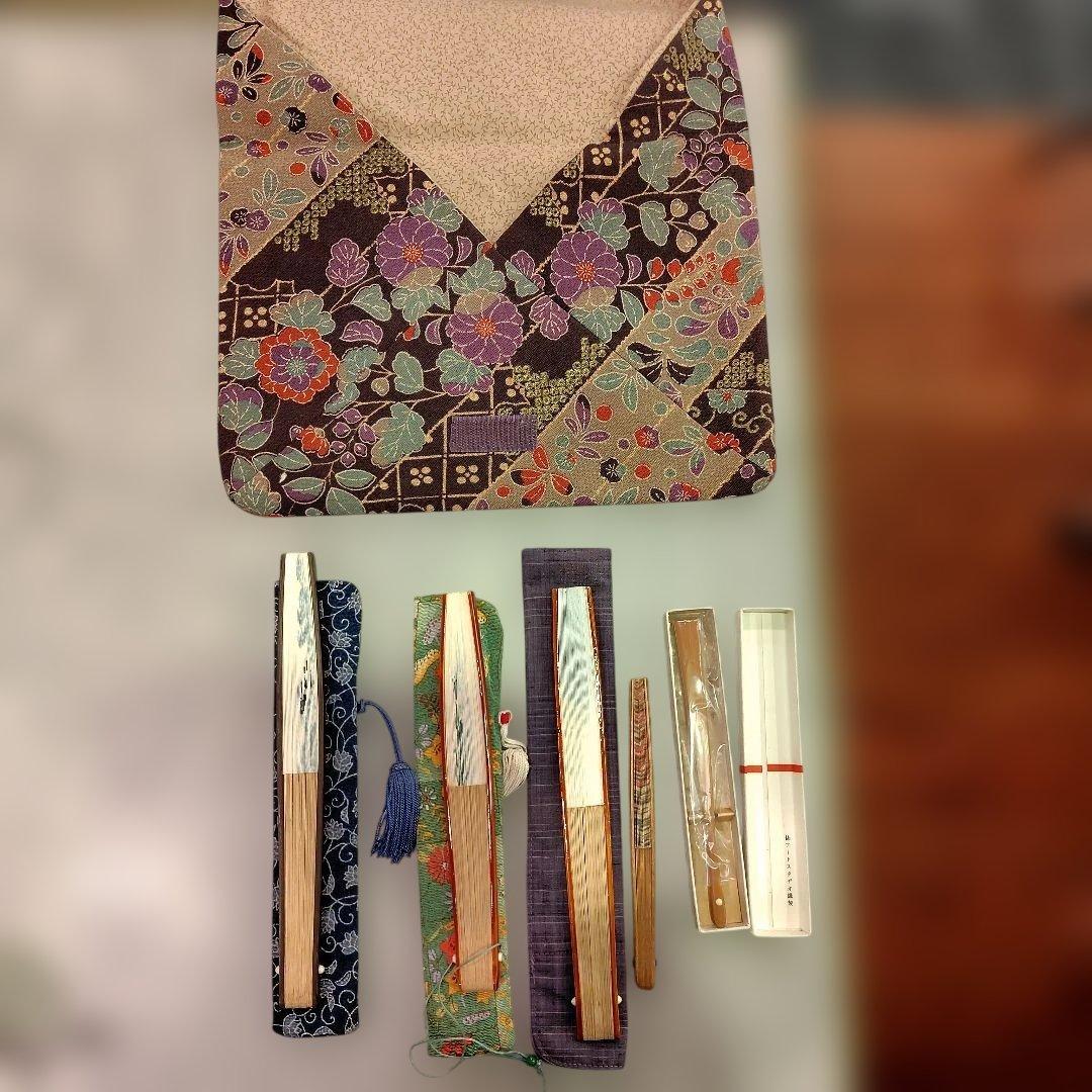 茶道用帛紗と茶道具一式