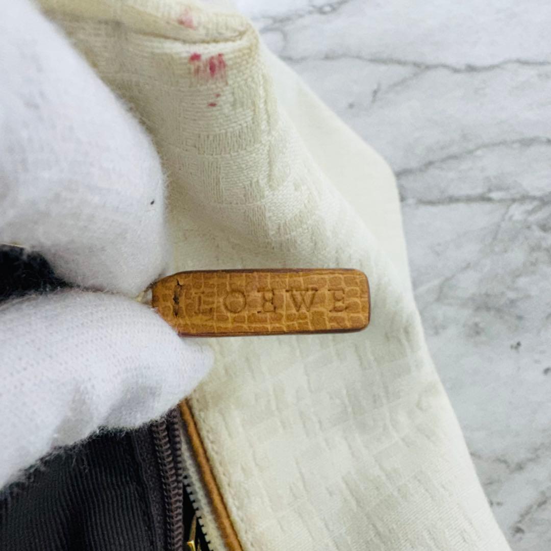 ✨LOEWE✨ロエベ✨スモールアナグラム✨ホワイト✨ヴィンテージ✨ハンドバッグ✨
