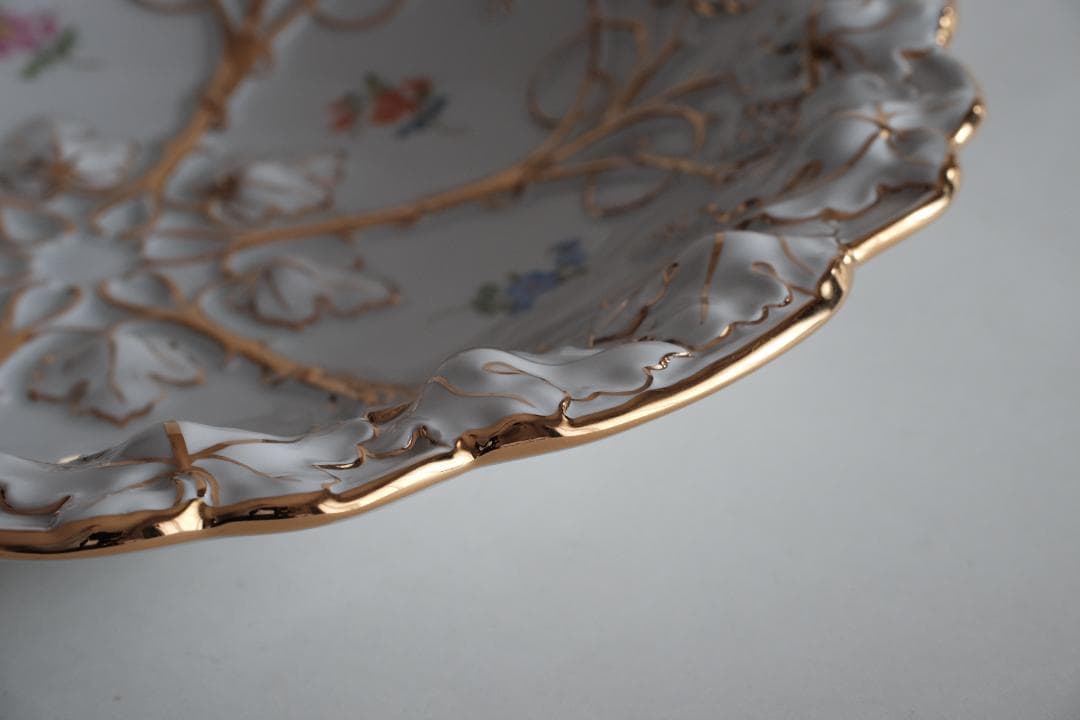 マイセン　Meissen ゴールドヴァインレリーフ　プレート 　飾り皿