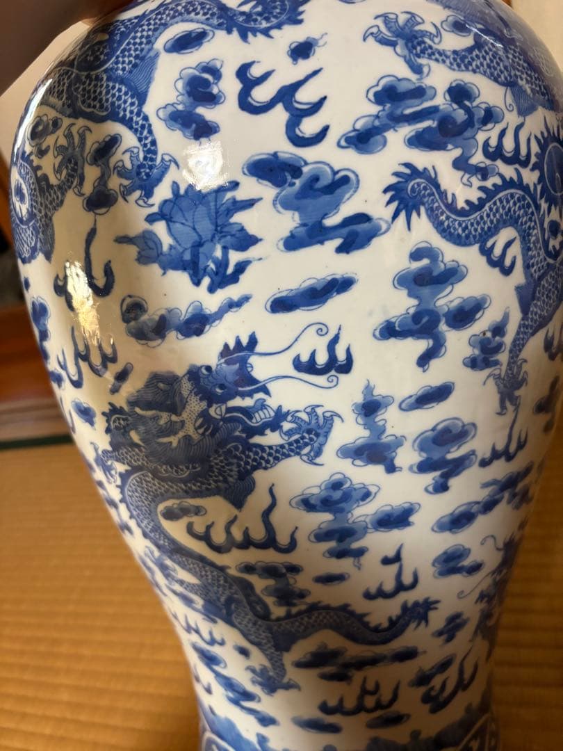 壺　置物　龍　大壺