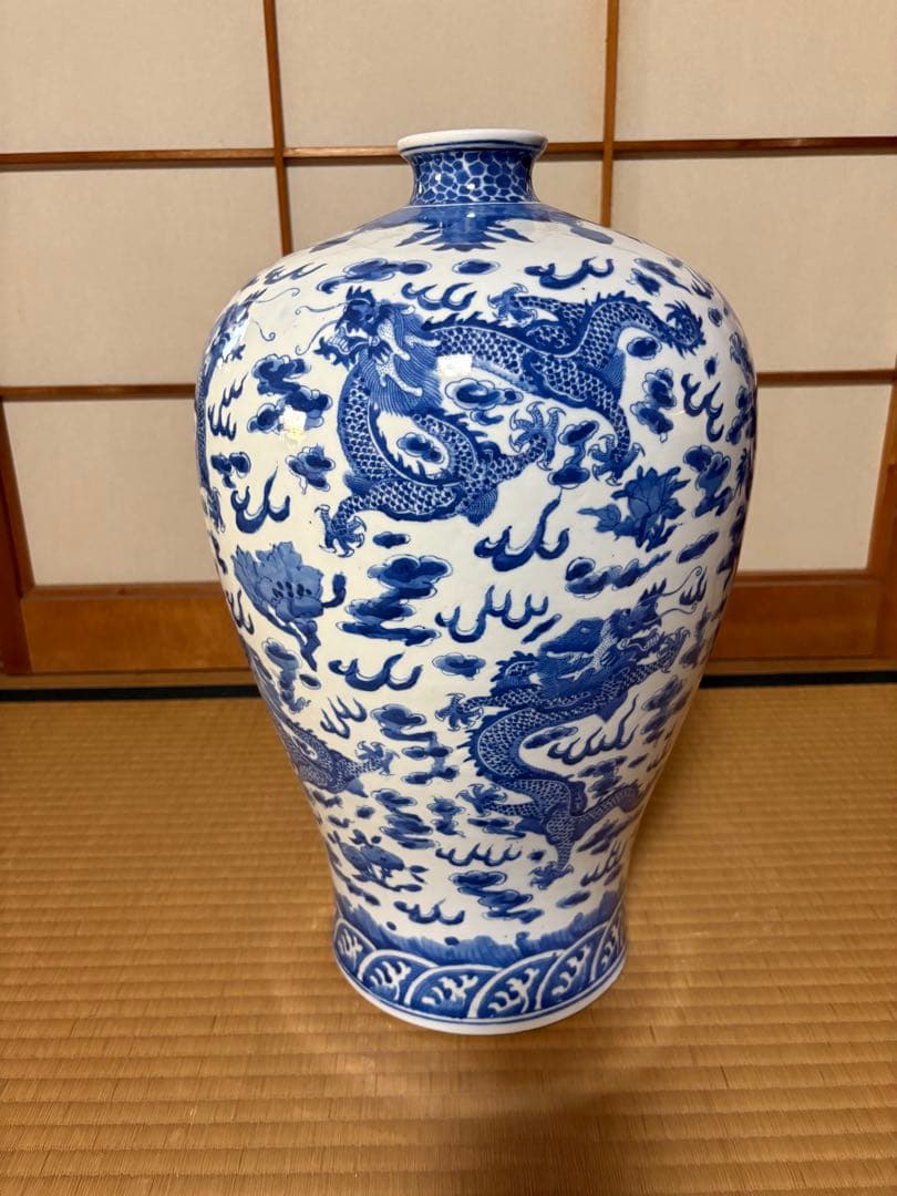 壺　置物　龍　大壺